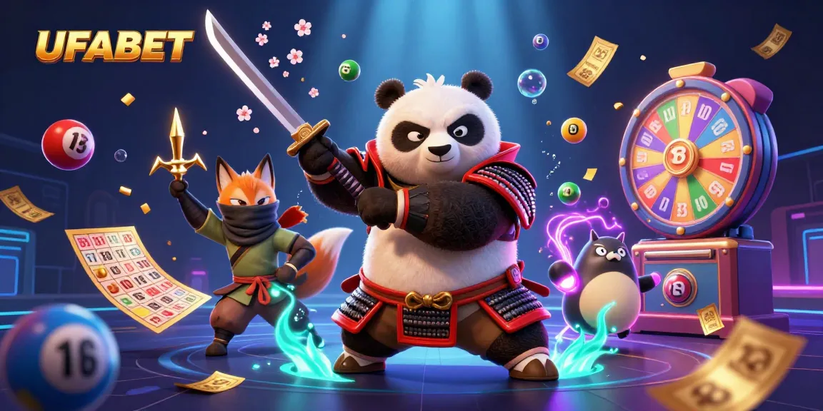 Experience thrilling gaming moments at UFABET with dynamic lottery balls and exciting characters.