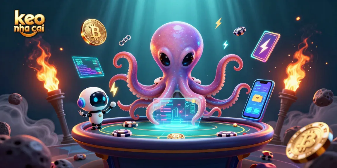 Engage with keo nha cai at a cosmic poker table with vibrant space-themed elements.