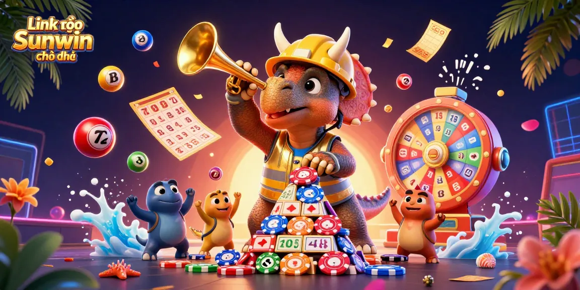 Experience excitement with Link vào Sunwin chính thức, featuring vibrant gambling elements and dynamic celebrations.